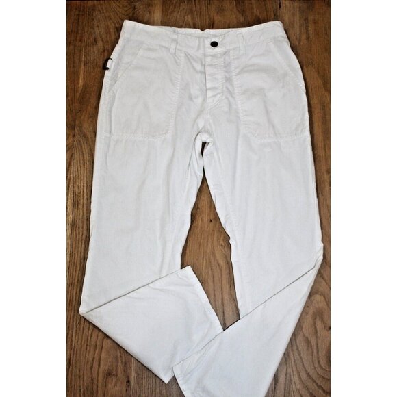 ZADIG & VOLTAIRE Eliot Boyfriend Crop High Rise Pants Button Fly Size 38 White - Picture 6 of 9